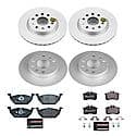 Euro-Stop High-Carbon Coated Rotors, ECE-R90 Brake Pads + Hardware Kit