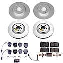 Euro-Stop High-Carbon Coated Rotors, ECE-R90 Brake Pads + Hardware Kit