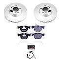 Euro-Stop High-Carbon Coated Rotors, ECE-R90 Brake Pads + Hardware Kit