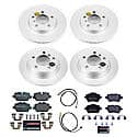 Euro-Stop High-Carbon Coated Rotors, ECE-R90 Brake Pads + Hardware Kit