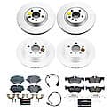 Euro-Stop High-Carbon Coated Rotors, ECE-R90 Brake Pads + Hardware Kit