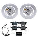 Euro-Stop High-Carbon Coated Rotors, ECE-R90 Brake Pads + Hardware Kit