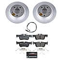 Euro-Stop High-Carbon Coated Rotors, ECE-R90 Brake Pads + Hardware Kit