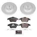 Euro-Stop High-Carbon Coated Rotors, ECE-R90 Brake Pads + Hardware Kit