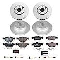 Euro-Stop High-Carbon Coated Rotors, ECE-R90 Brake Pads and Hardware Kit