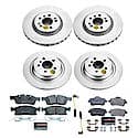 Euro-Stop High-Carbon Coated Rotors, ECE-R90 Brake Pads + Hardware Kit