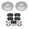 Euro-Stop High-Carbon Coated Rotors, ECE-R90 Brake Pads + Hardware Kit