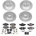 Euro-Stop High-Carbon Coated Rotors, ECE-R90 Brake Pads + Hardware Kit