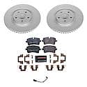 Euro-Stop High-Carbon Coated Rotors, ECE-R90 Brake Pads + Hardware Kit