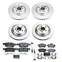 Euro-Stop High-Carbon Coated Rotors, ECE-R90 Brake Pads + Hardware Kit