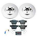 Euro-Stop High-Carbon Coated Rotors, ECE-R90 Brake Pads and Hardware Kit