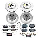 Euro-Stop High-Carbon Coated Rotors, ECE-R90 Brake Pads + Hardware Kit