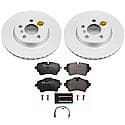 Euro-Stop High-Carbon Coated Rotors, ECE-R90 Brake Pads + Hardware Kit