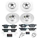 Euro-Stop High-Carbon Coated Rotors, ECE-R90 Brake Pads + Hardware Kit