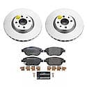 Euro-Stop High-Carbon Coated Rotors, ECE-R90 Brake Pads + Hardware Kit