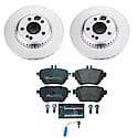 Euro-Stop High-Carbon Coated Rotors, ECE-R90 Brake Pads + Hardware Kit