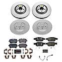 Euro-Stop High-Carbon Coated Rotors, ECE-R90 Brake Pads and Hardware Kit