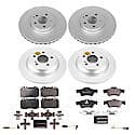 Euro-Stop High-Carbon Coated Rotors, ECE-R90 Brake Pads and Hardware Kit