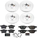 Euro-Stop High-Carbon Coated Rotors, ECE-R90 Brake Pads + Hardware Kit