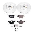 Euro-Stop High-Carbon Coated Rotors, ECE-R90 Brake Pads + Hardware Kit