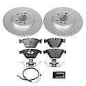 Euro-Stop High-Carbon Coated Rotors, ECE-R90 Brake Pads and Hardware Kit