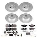 Euro-Stop High-Carbon Coated Rotors, ECE-R90 Brake Pads and Hardware Kit