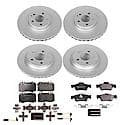 Euro-Stop High-Carbon Coated Rotors, ECE-R90 Brake Pads and Hardware Kit