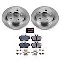 Rear Autospecialty Stock Replacement Brake Pad and Rotor Kit