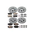 Front and Rear Autospecialty Stock Replacement Brake Pad and Rotor Kit