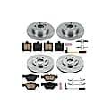 Front and Rear Autospecialty Stock Replacement Brake Pad and Rotor Kit