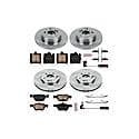 Front and Rear Autospecialty Stock Replacement Brake Pad and Rotor Kit