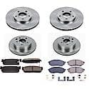 Front and Rear Autospecialty Stock Replacement Brake Pad and Rotor Kit