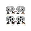 Front and Rear Autospecialty Stock Replacement Brake Pad and Rotor Kit