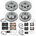 Front and Rear Autospecialty Stock Replacement Brake Pad and Rotor Kit