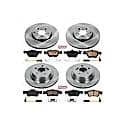 Front and Rear Autospecialty Stock Replacement Brake Pad and Rotor Kit