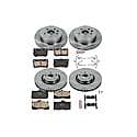 Front and Rear Autospecialty Stock Replacement Brake Pad and Rotor Kit