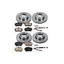 Front and Rear Autospecialty Stock Replacement Brake Pad and Rotor Kit