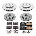 Front and Rear Autospecialty Stock Replacement Brake Pad and Rotor Kit