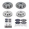 Front and Rear Autospecialty Stock Replacement Brake Pad and Rotor Kit