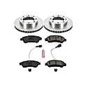 Front Autospecialty Stock Replacement Brake Pad and Rotor Kit