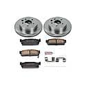 Rear Autospecialty Stock Replacement Brake Pad and Rotor Kit