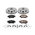 Front Autospecialty Stock Replacement Brake Pad and Rotor Kit