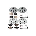 Front and Rear Autospecialty Stock Replacement Brake Pad and Rotor Kit