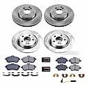 Front and Rear Autospecialty Stock Replacement Brake Pad and Rotor Kit