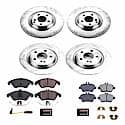 Front and Rear Autospecialty Stock Replacement Brake Pad and Rotor Kit