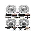 Front and Rear Autospecialty Stock Replacement Brake Pad and Rotor Kit