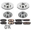 Front and Rear Autospecialty Stock Replacement Brake Pad and Rotor Kit