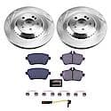 Rear Autospecialty Stock Replacement Brake Pad and Rotor Kit