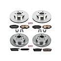 Front and Rear Autospecialty Stock Replacement Brake Pad and Rotor Kit