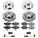 Front and Rear Autospecialty Stock Replacement Brake Pad and Rotor Kit